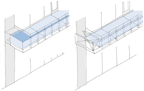 Figure 11. Project lateral stiffening system.