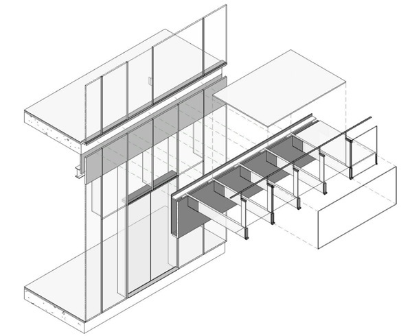 Figure 12. Axonometric explode view of the canopy