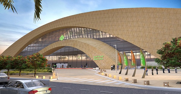 Arriyadh Metro Western Station, currently under construction.  Photo © omrania