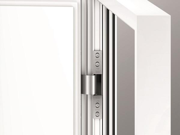 Aluminium shop door hinges