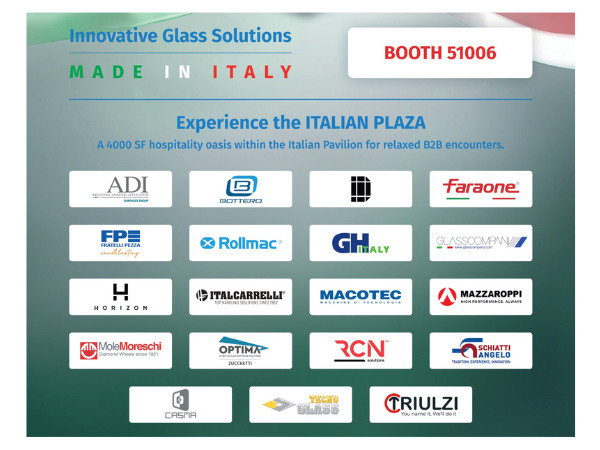 Explore Italian Excellence in Glass Innovation at GlassBuild America 2024: A Premier Pavilion Showcase