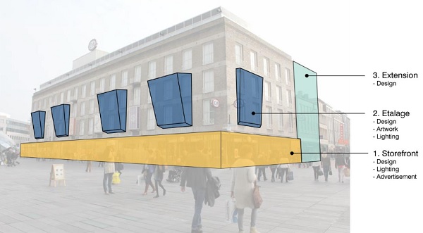 Fig. 1 3D impression of the modernized C&A building by UNStudio (3D impression by UNStudio).