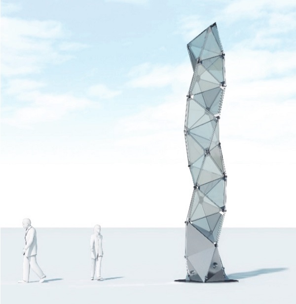 Fig. 1 Render image of a 7.00 meters HYGLASS tower. 