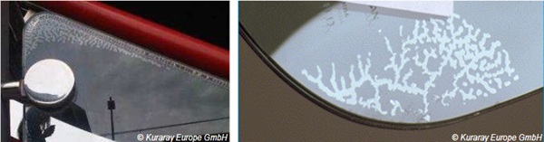 Fig. 1: Exemplary delamination phenomena in LSG. No clear reason has been identified for the occurrence of the phenomena.