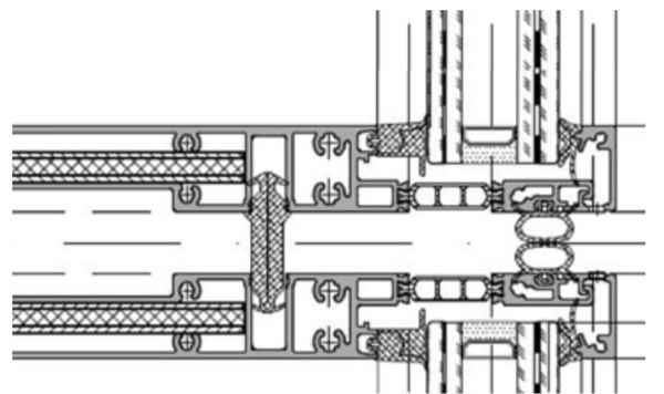 Figure 2.2: DGU mullion connection (Mott MacDonald).