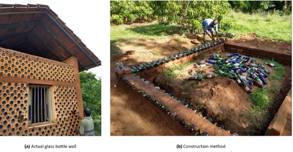 Fig.  2: Beer bottle house in Tamil Nadu, India (All About Architecture 2021).