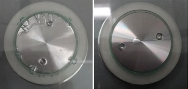 Fig. 3: Examples of manufacturing defects (bubbles) located in the area of a connection