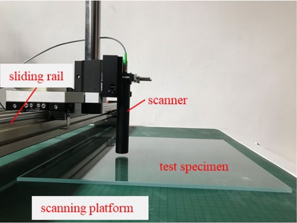 Fig. 4: Side view of surface damage scanning system