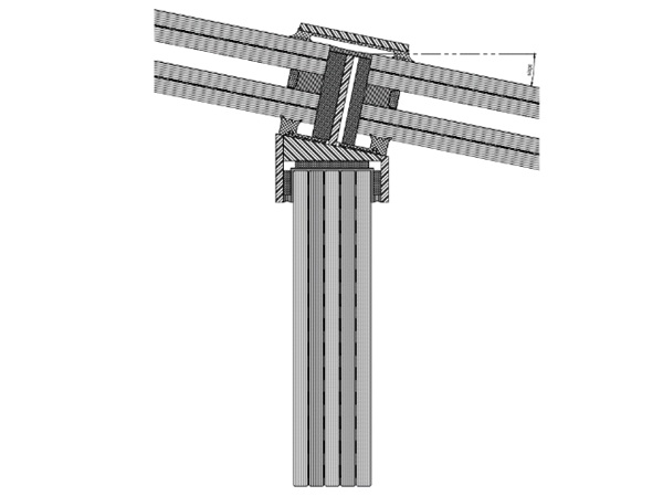 Fig. 4: Glass fin: vertical section. © seele