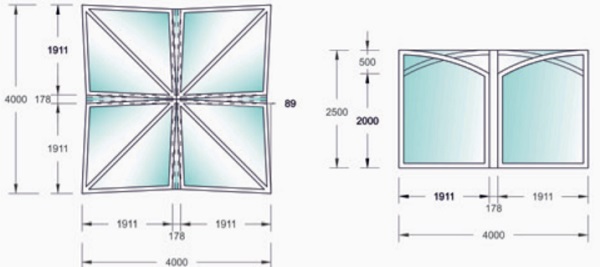 Figure 7 Schematic of the greenhouse in the reference configuration