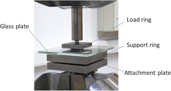 Fig. 8. Test set-up in the hydraulic testing machine.