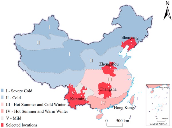 Figure 9. The climate regions of China.