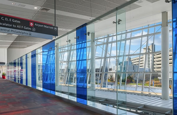 InvisiwallTM Glass Systems – Philadelphia International Airport, Terminal F – Photo credit: Tom Crane