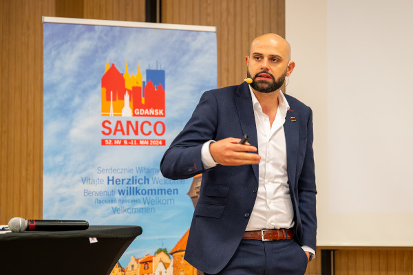 Antonio Gioello, Head of SANCO Consulting, presented the SANCO Group's range of services. Photo: SANCO