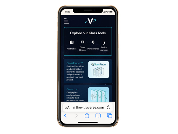 Vitro Architectural Glass Introduces VitroVerse™ Glass Tools Mobile Hub