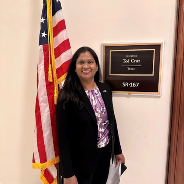 NGA's Urmilla Sowell at the office of Senator Ted Cruz (R-TX).