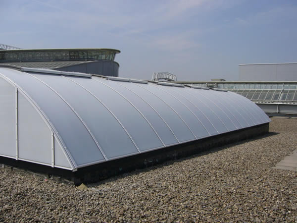 Barrel Vault Rooflight at White Rose Shopping Centre (top view)