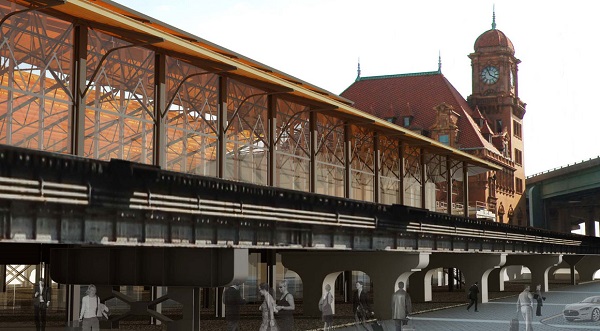 Innovation Glass: Main Street Station renovation: 1,100-FT VS1 Wall