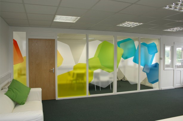 coloured frosted glass