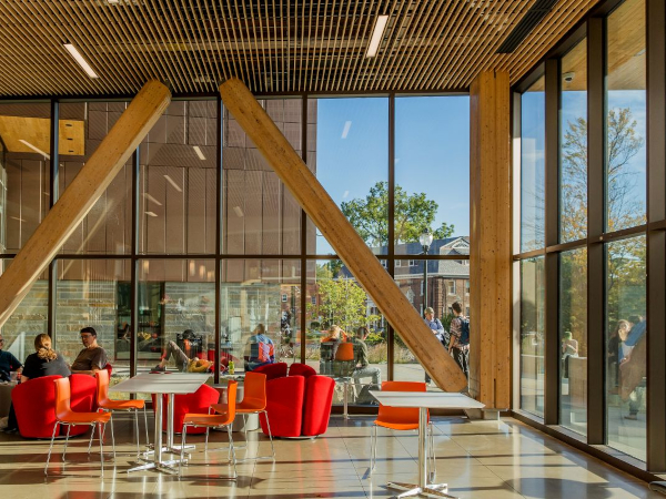 The John Olver Design Building is certified LEED® Gold, and features Solarban® low-e coatings by Vitro.  (Ngoc X Doan Photography) The John Olver Design Building is certified LEED® Gold, and features Solarban® low-e coatings by Vitro.  (Ngoc X Doan Photography)