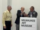 (l-r) Chuck Wencl receives award from Stanley Joehlin & Ren Bartoe