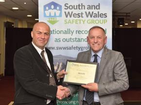 Matthew Hamar and Alan Brayley. South and West Wales Safety Awards 2018
