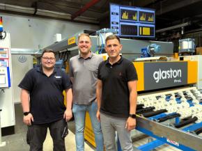 From left: Alexander Frey, Production Level Manager; Martin Geiss, Technical Manager, and Julian Lobinger, Technical Project Manager at FLACHGLAS Wernberg GmbH