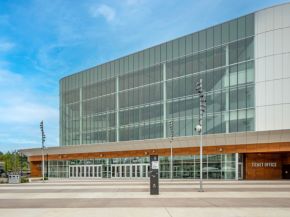 Birmingham Opens Up Brutalist Arena Facade with Curtain Wall featuring Solarban® 72 Acuity® Glass by Vitro Architectural Glass Birmingham Opens Up Brutalist Arena Facade with Curtain Wall featuring Solarban® 72 Acuity® Glass by Vitro Architectural Glass