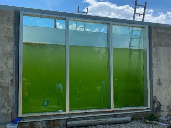 Flood Mitigation testing – photo courtesy of Duke Glass Inc. Flood Mitigation testing – photo courtesy of Duke Glass Inc.