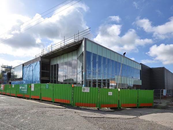 Glazing work nears completion at Great Sanky Neighbourhood Hub