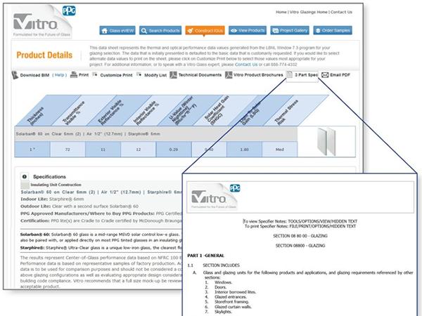 Vitro Architectural Glass adds 3-part spec feature to “Construct” Tool