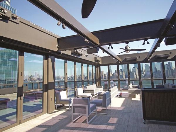 Hyatt House Jersey City opens with a fantastic retractable rooftop lounge