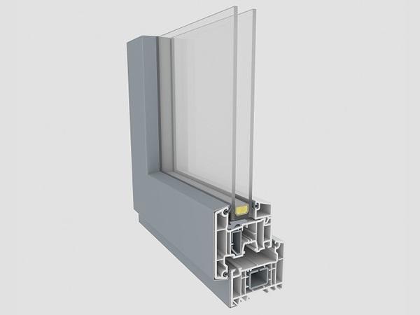 The contemporary square line Ideal 4000, in common with the aluplast Lift-and-Slide, is available in aluskin