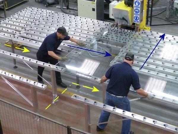 Walk-Thru castor bars - Extend your maximum processable glass size