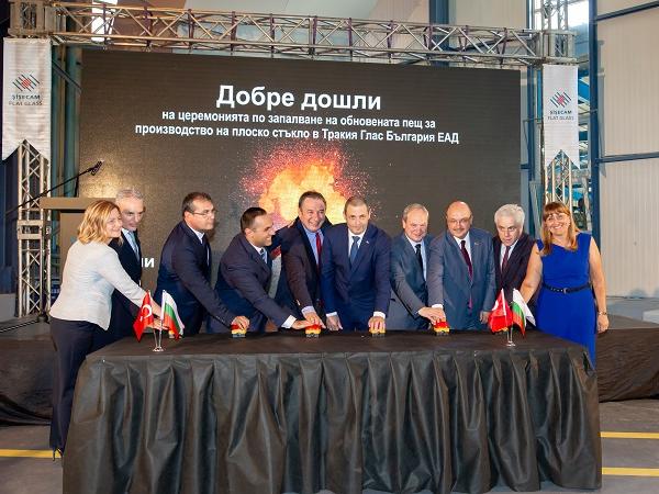 Furnace firing ceremony from Şişecam Flat Glass in Bulgaria