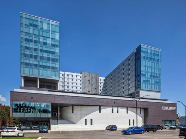 SOLARBAN® glass with acid-etched panels help university building ...