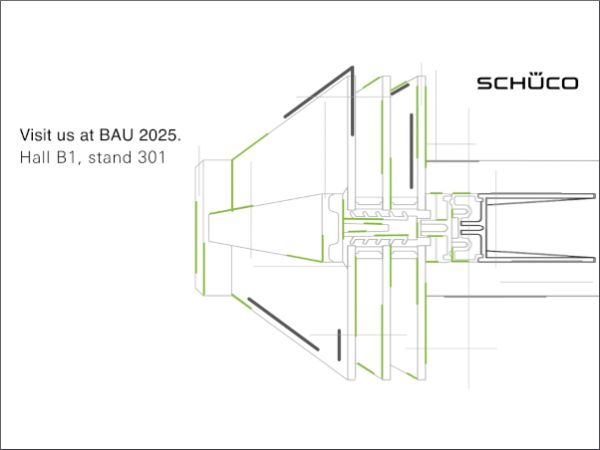 It's all about the lifecycle of buildings at the 1600 m2 Schüco exhibition stand for BAU 2025. | Picture credits: Schüco International KG