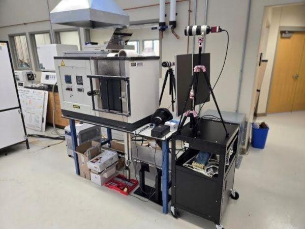 The Cold-Top furnace set up in the temporary space at University of Toledo