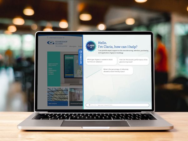 Guardian Glass launches CLARIA™: an AI-powered assistant to support customers with glass expertise Guardian Glass launches CLARIA™: an AI-powered assistant to support customers with glass expertise